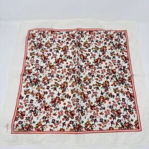 Sézane Floral Print Cotton Scarf Square Bandana 100% Organic Cotton